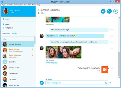 skype for mac number of contacts displayed